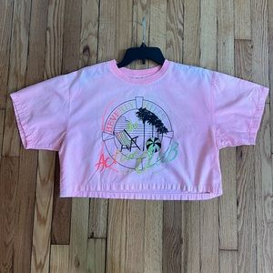 Vintage🌞🕶️ Hot Pink Beverly Hills 🌸🏄🏼‍♀️🌊Crop Top